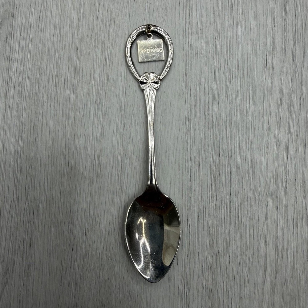 Wyoming State Souvenir Spoon Dangling State Charm